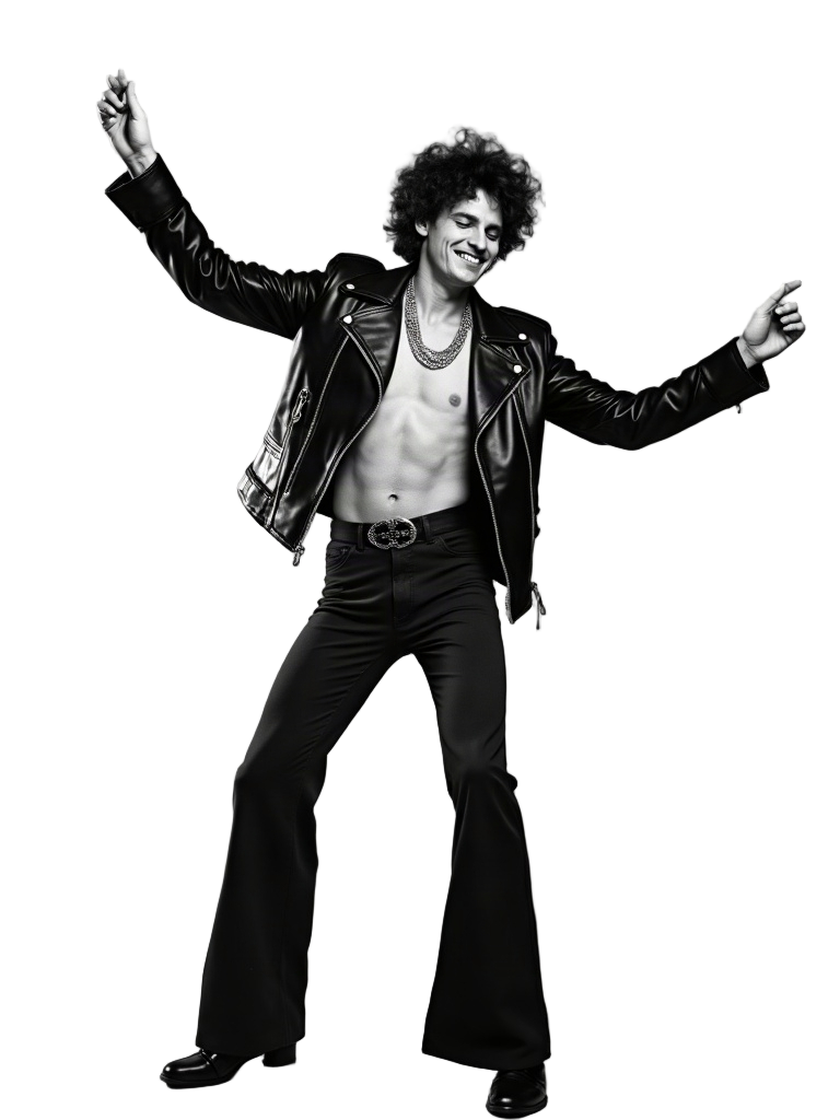 Dancer in leather jacket